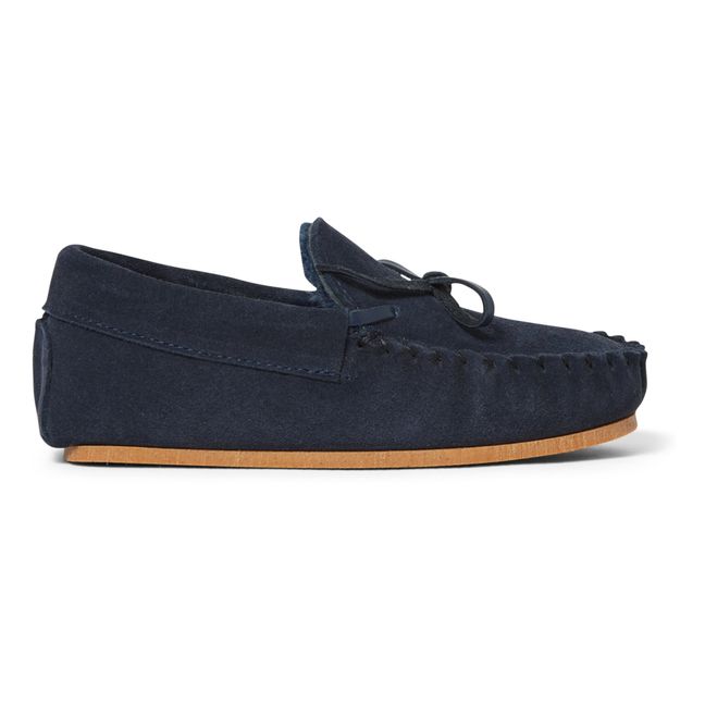 Lined loafers | Navy blue