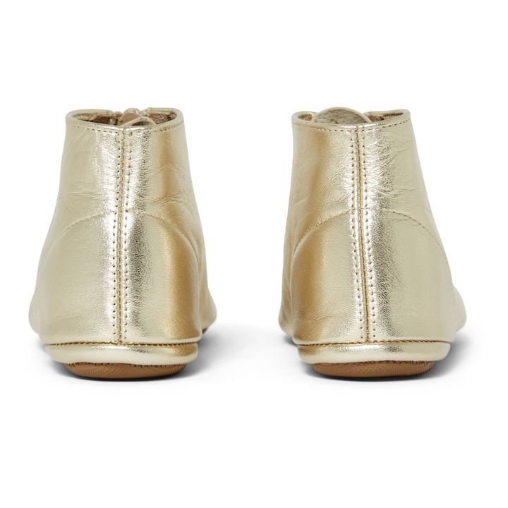 Gold store flat boots