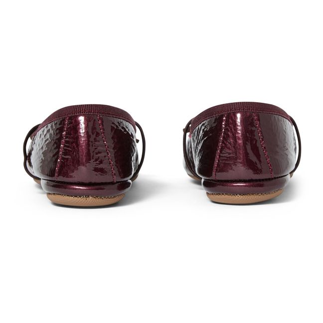Elasticated Ballet Slippers with Bow | Red