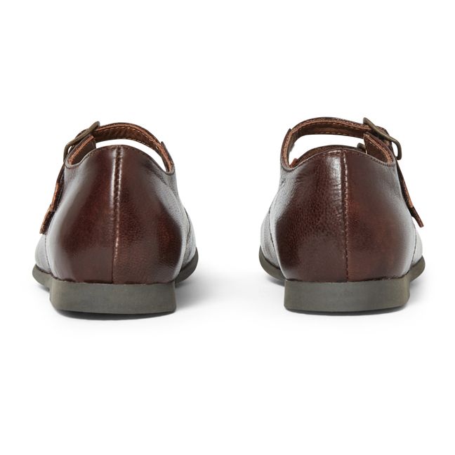 Double Buckle Ballet Pumps | Brown
