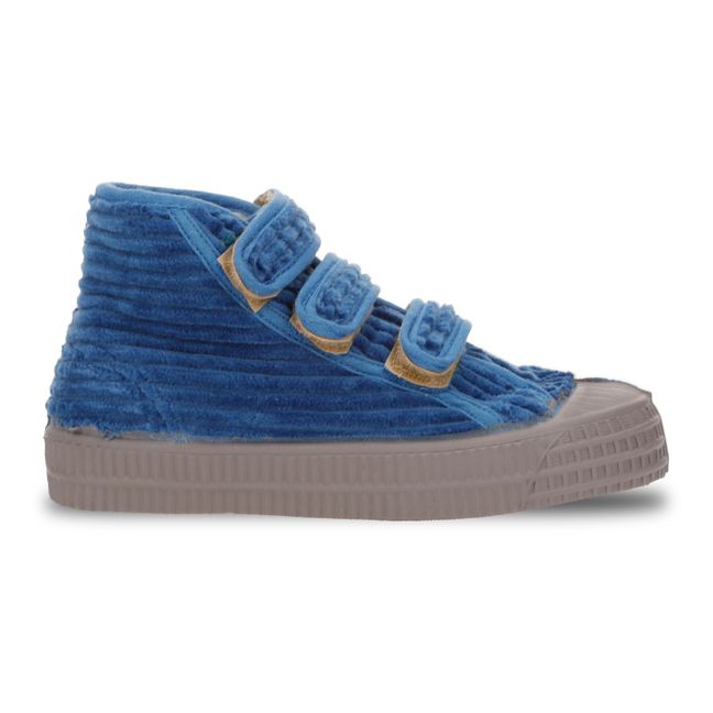 Star Corduroy Velvet Scratch Sneakers | Blue