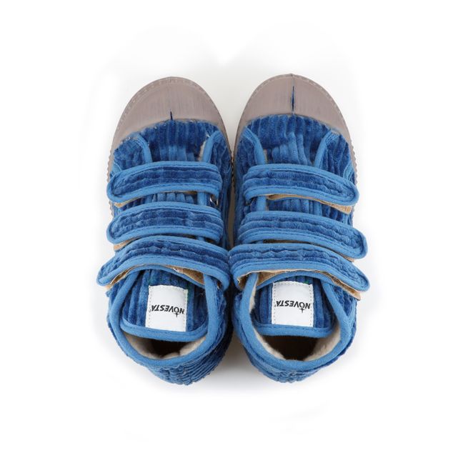 Sneakers Star in velluto a coste con graffio | Blu