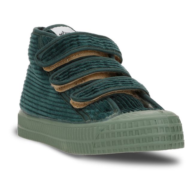 Star Corduroy Velvet Scratch Sneakers | Green