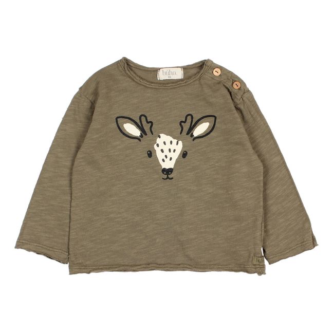 Faon Organic Cotton Slub T-shirt | Khaki