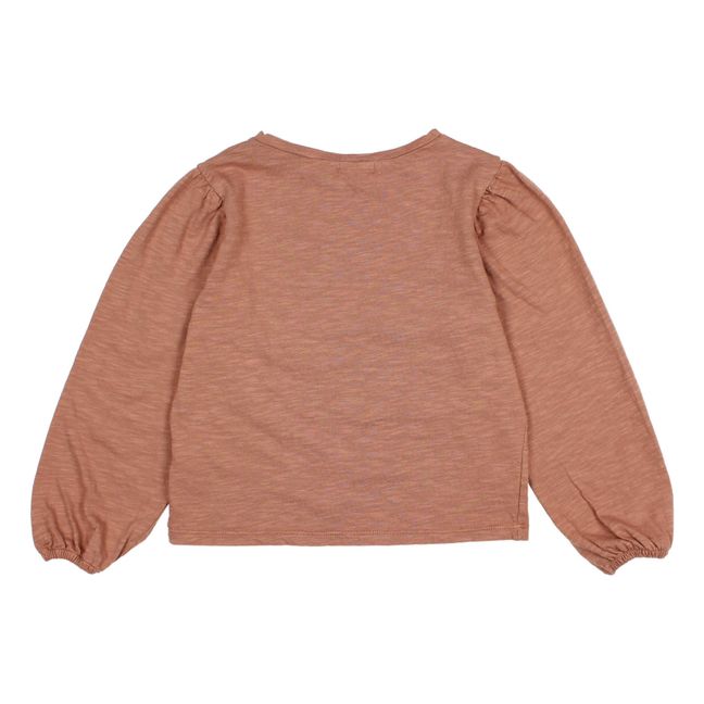 T-Shirt in cotone organico Lovely | Terracotta