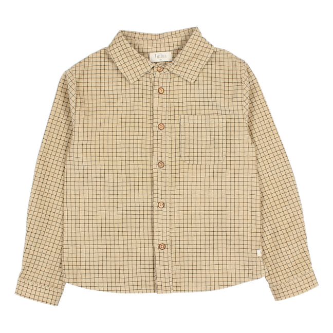 Camicia a quadri in velluto Milleraies | Sabbia
