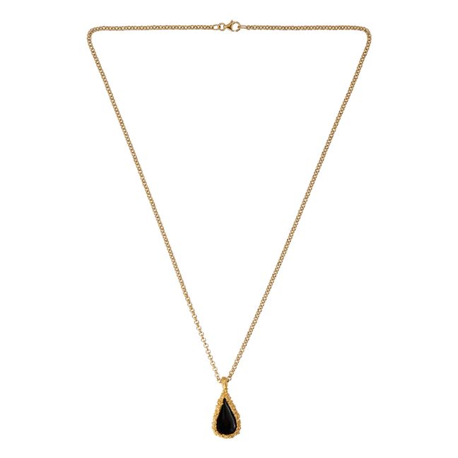 The Teardrop of the Past Enamel Necklace | Gold