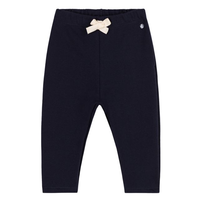 Pantalon en Molleton Uni | Bleu marine