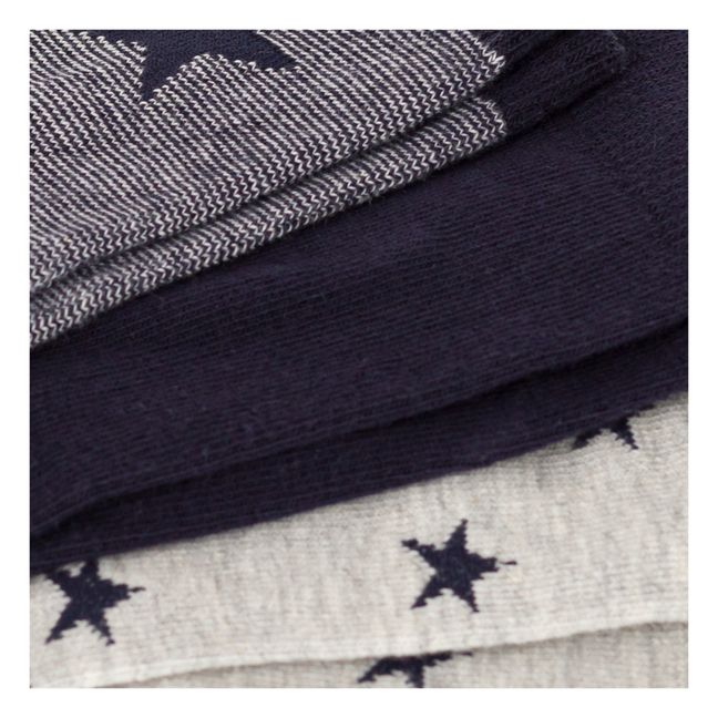 Lot 3 Paires de Chaussettes Etoiles | Bleu marine