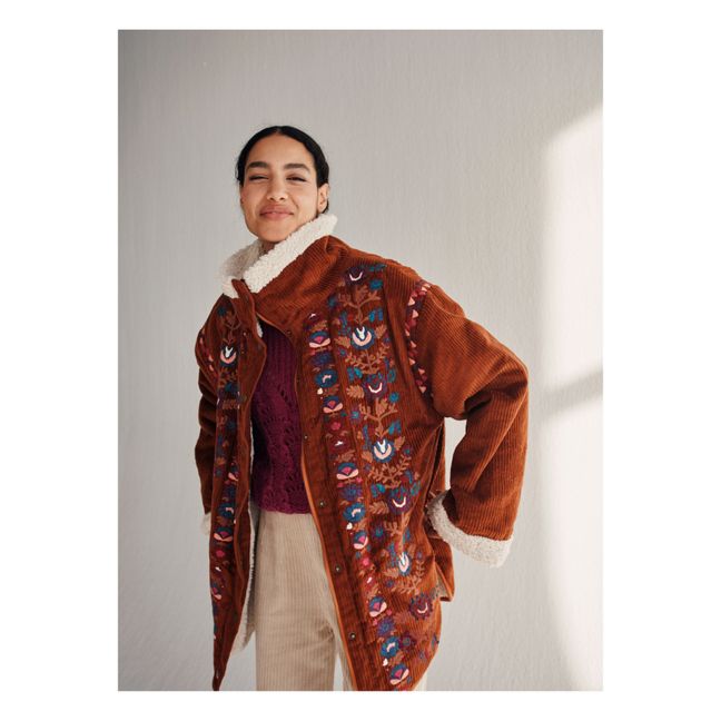 Rosane Filled Corduroy Coat - Women's collection  | Caramel