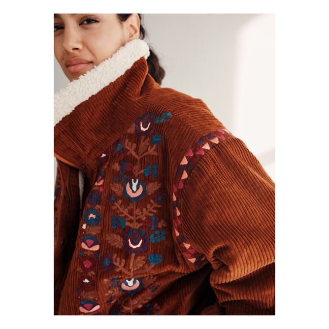 Rosane Filled Corduroy Coat - Women's collection  | Caramel