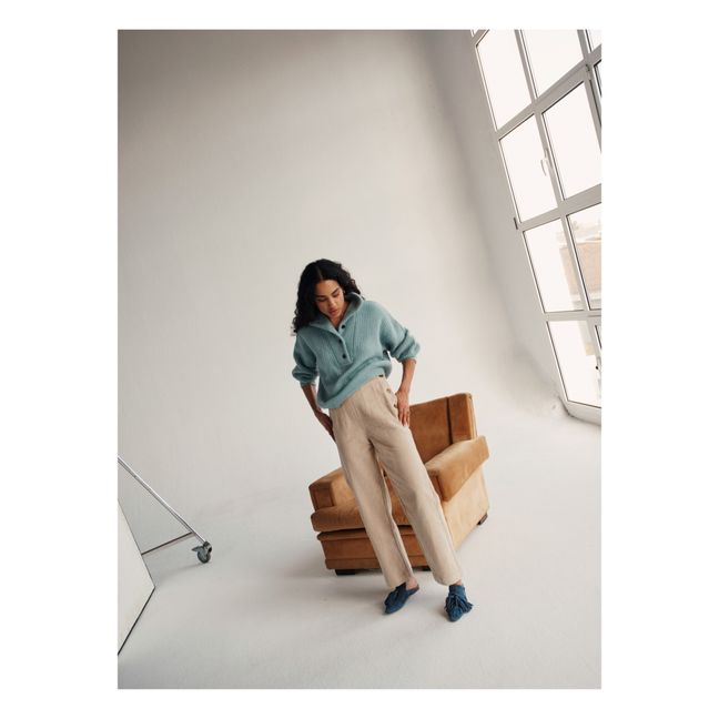Pullover Alpaka und Wolle Lisanna - Damenkollektion  | Hellblau