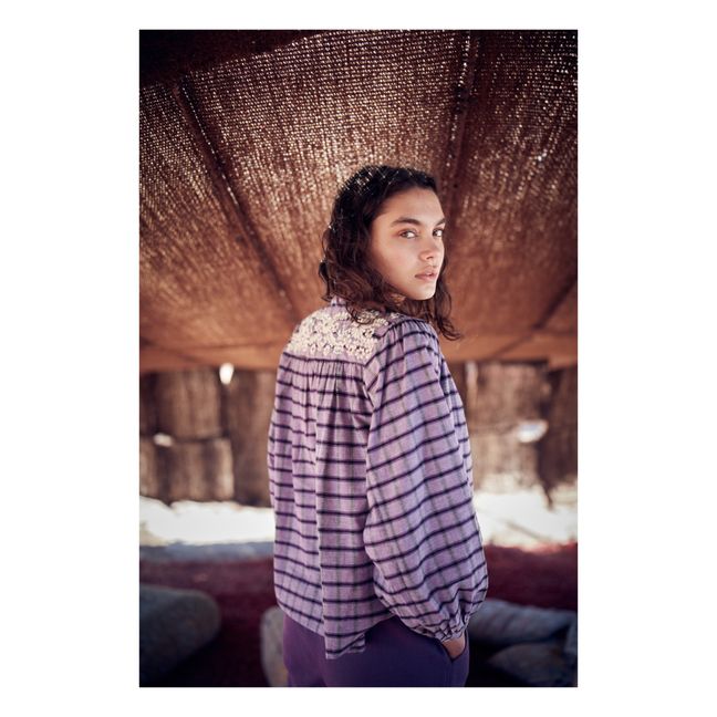 Blouse à Carreaux Jeanne - Collection Femme  | Violet