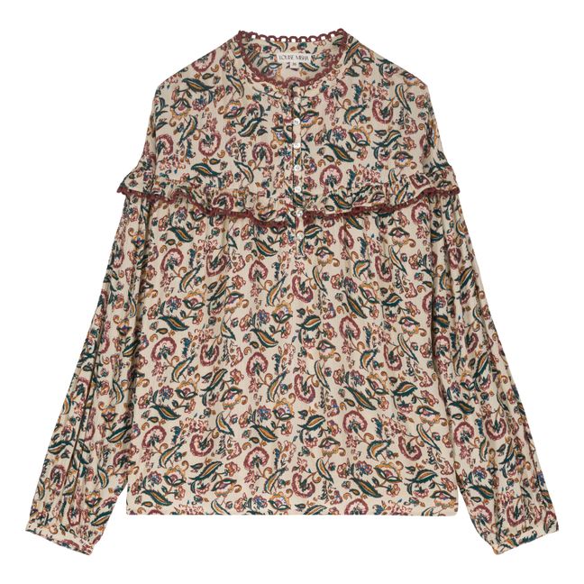 Emile et Ida - Blouse Fleurie Ynes - Collection Femme - - Ecru | Smallable