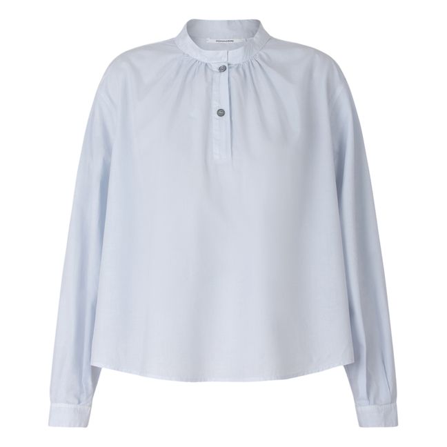 Blouse Popeline de Coton | Bleu ciel