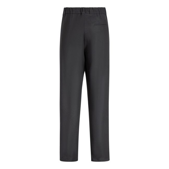 Pantalon Elastiqué Laine Vierge | Noir