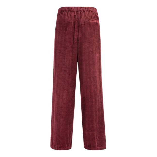 Corduroy Wide-Legged Stretch Trousers | Burdeos