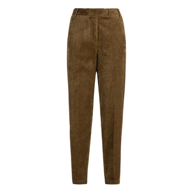 Pantalón recto de pana | Verde Kaki
