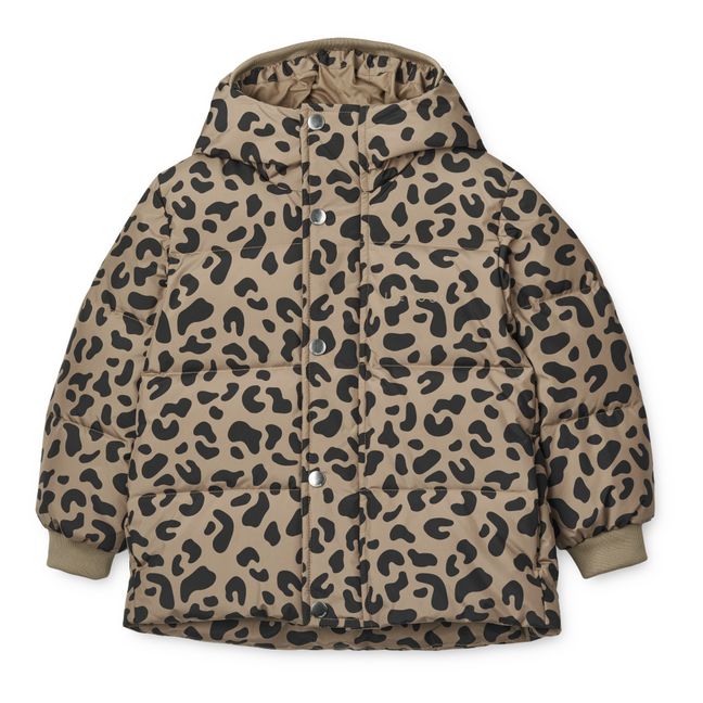 Leopard Palle Coat in Recycled Materials | Brown