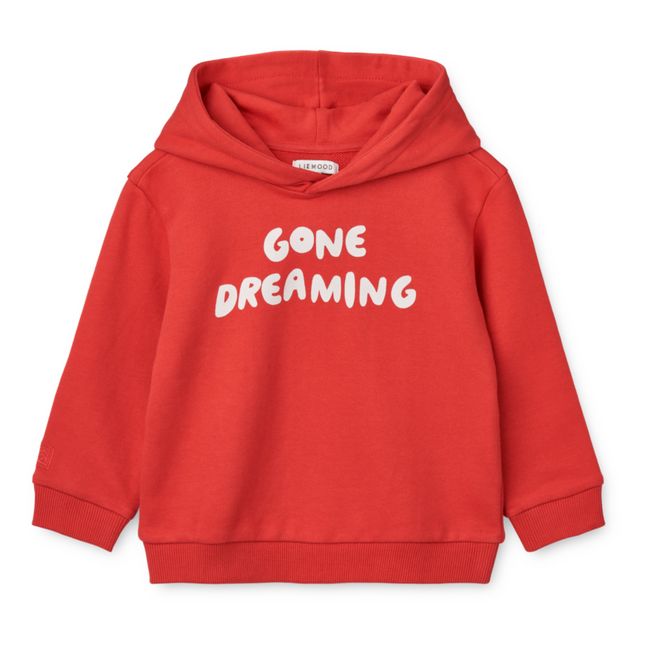 Felpa con Cappuccio in Cotone Organico Gone Dreaming Hildur | Rosso