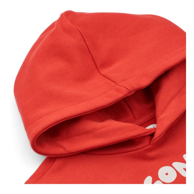 Felpa con Cappuccio in Cotone Organico Gone Dreaming Hildur | Rosso
