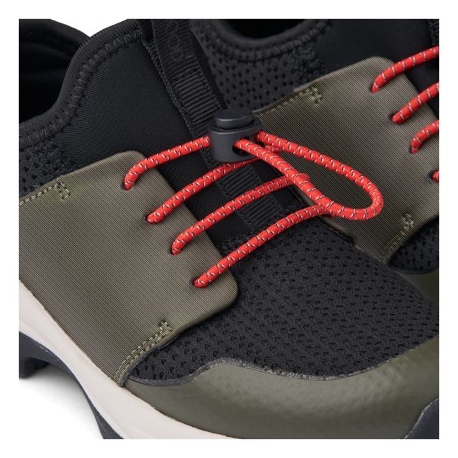 Jaden Recycled Material Lace-Up Sneakers | Khaki