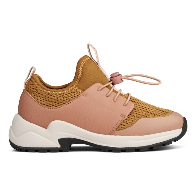 Jaden Recycled Material Lace-Up Sneakers | Pink