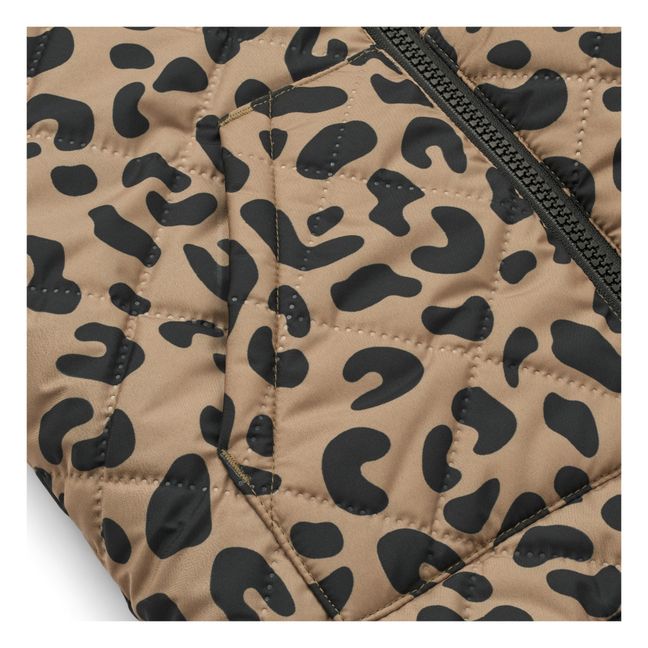 Reversible Jacke aus recyceltem Material Leopard Jackson | Braun