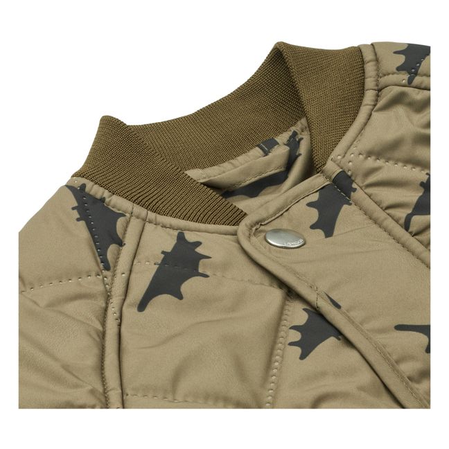 Jacke + Jogger aus recyceltem Material Wattiert Fledermaus Anniston | Khaki