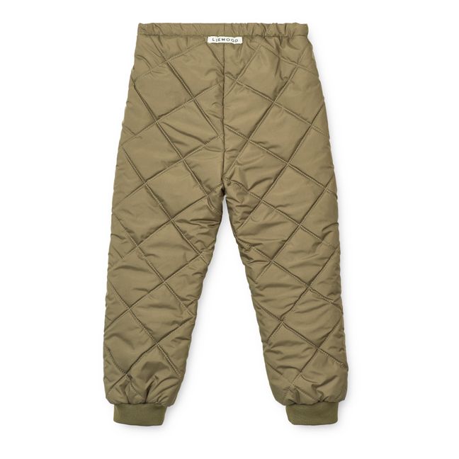 Jacke + Jogger aus recyceltem Material Wattiert Fledermaus Anniston | Khaki