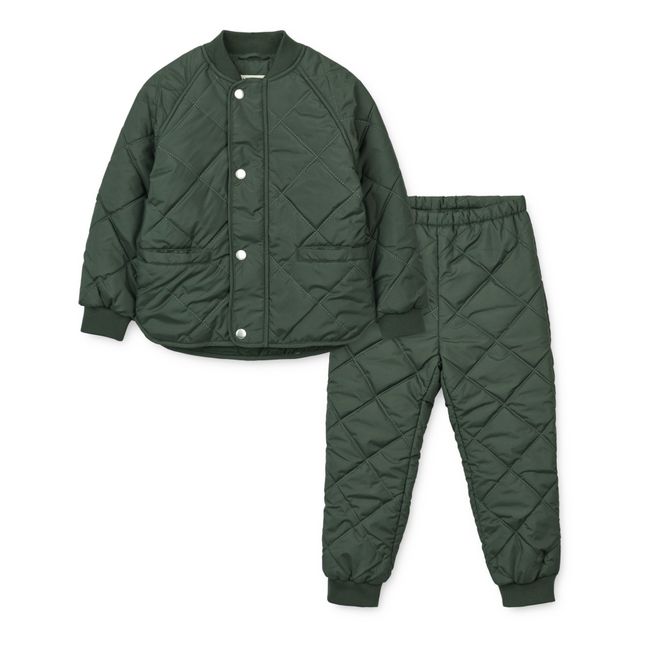 Giacca + Jogger Trapuntati in Materiali Riciclati Anniston | Verde foresta