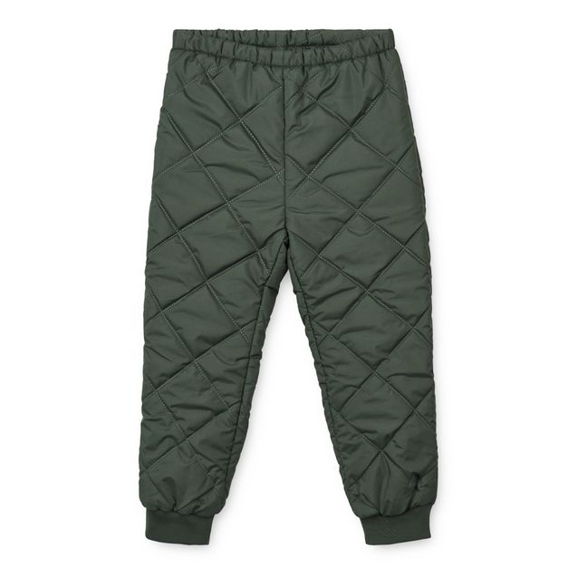 Anniston Quilted Recycled Materials Jacket + Jogger | Chrome green