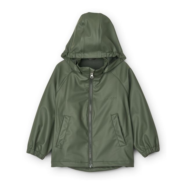 Giacca Impermeabile + Pantaloni in Materiali Riciclati Moby | Verde foresta