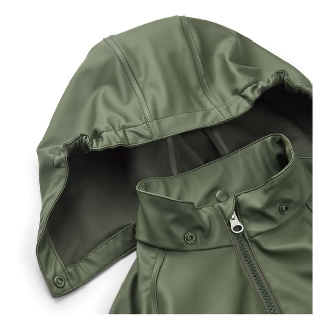 Giacca Impermeabile + Pantaloni in Materiali Riciclati Moby | Verde foresta