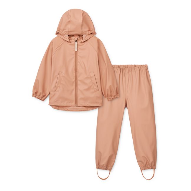 Chaqueta + pantalón impermeables Moby de materiales reciclados | Rosa