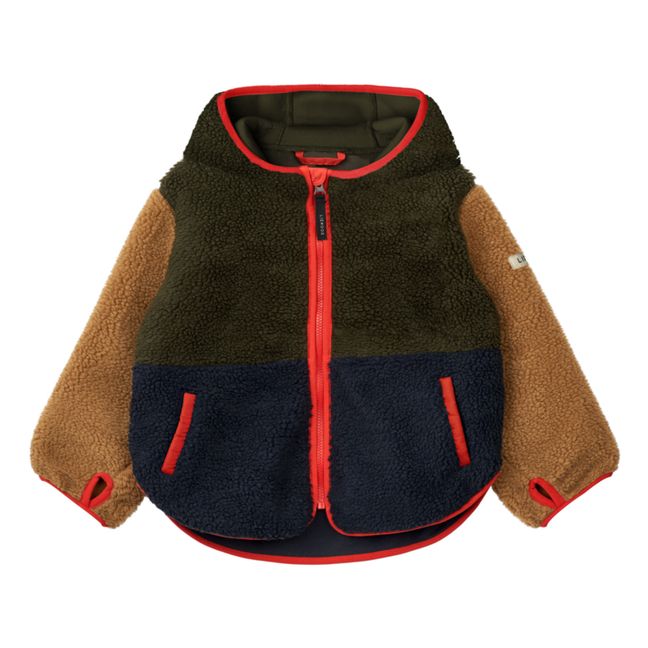 Chaqueta de piel reciclada Mara | Verde Kaki