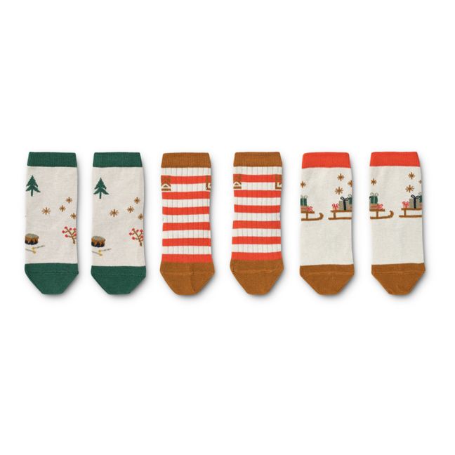 3er-Pack Socken Holidays Silas | Seidenfarben