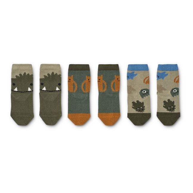 Lots 3 Paires Chaussettes Monstres Silas  | Blu