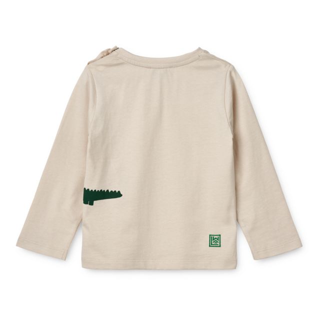 T-Shirt Manches Longues Coton Bio Crocodile Apia | Seidenfarben