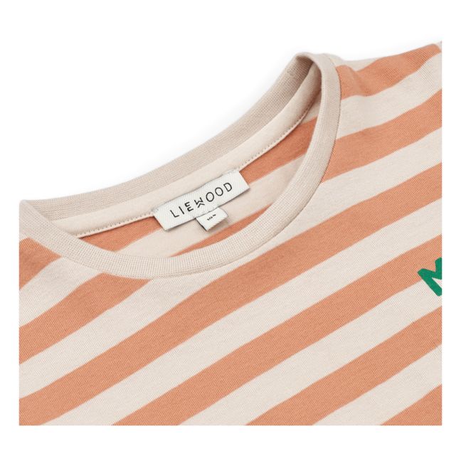 T-Shirt Manches Longues Coton Bio Rayé Apia | Rosa