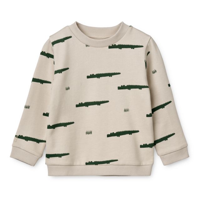 Sweat Coton Bio Crocodiles Thora | Vert