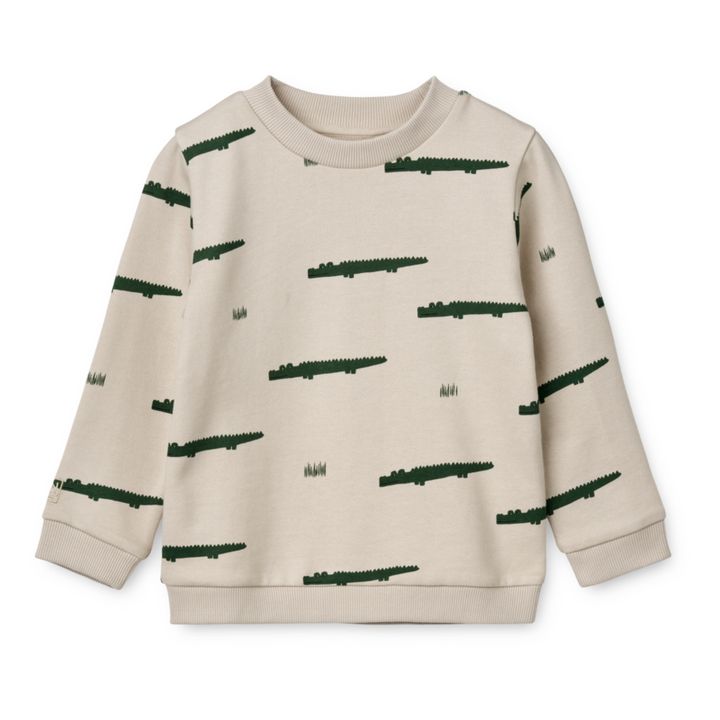 Crocodiles Thora organic cotton sweatshirt | Green- Product image n°0