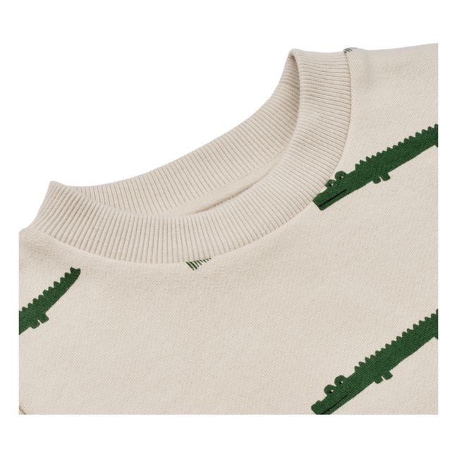 Sweat Coton Bio Crocodiles Thora | Verde