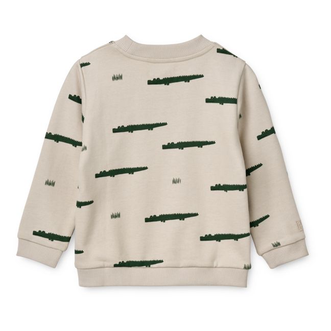 Sweat Coton Bio Crocodiles Thora | Verde