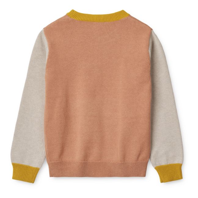 Maglione in Cotone Organico Bicolore Omaha | Rosa