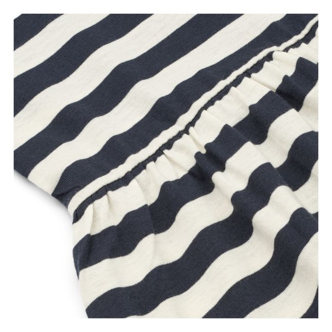 Striped Organic Cotton Dress Lima | Navy blue