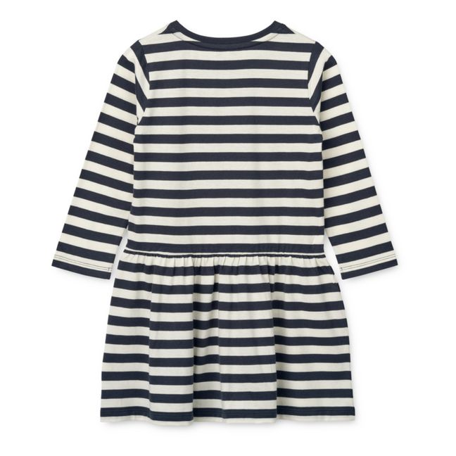 Robe Coton Bio Rayée Lima | Bleu marine