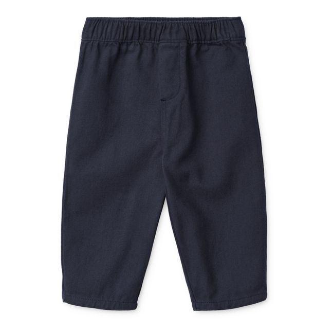 Pantalon Coton Bio Bergit | Navy blue