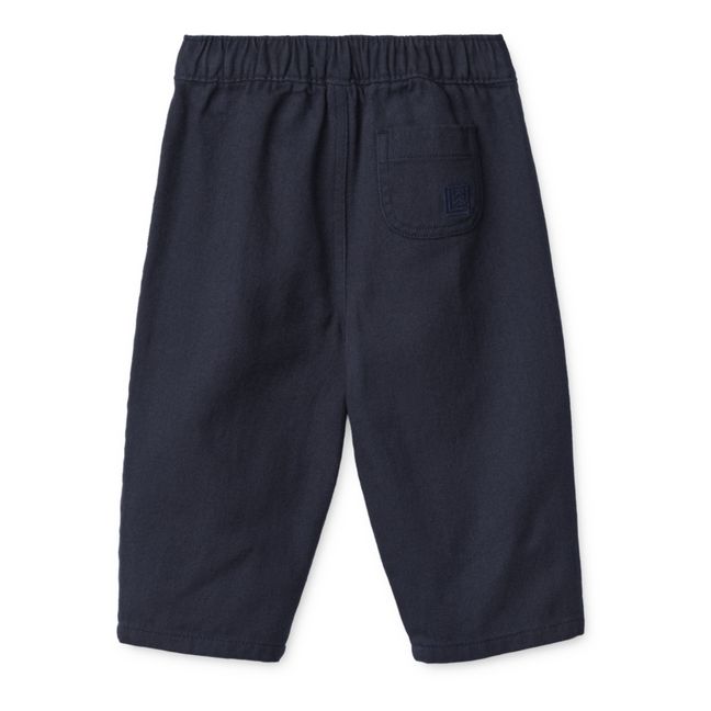 Bergit organic cotton trousers | Navy blue