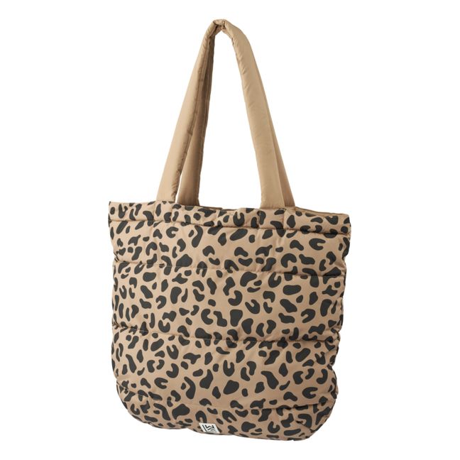 Tote Bag Matratze Material Recylée Leopard Diaz | Braun